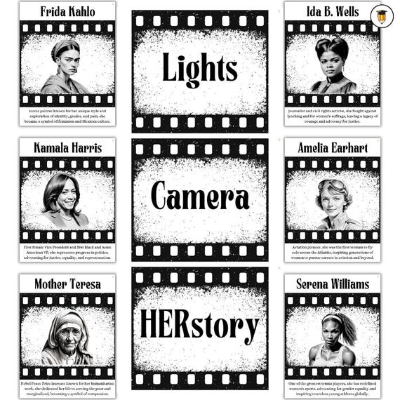 50 Women's History Month Posters | Herstory | Bulletin Board Display | Women's History Decor | American History | Printable | Famous Women |