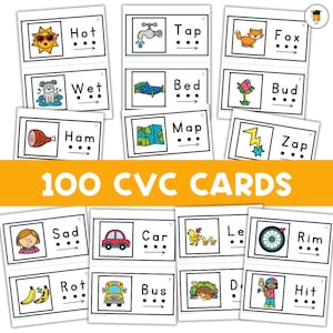 CVC SICHTWORTE | Sichtwort-Übungen | cvc Sichtwort | Alphabetisierungszentrum | Belegt | Vorschule Schreiben | Kindergarten | Phonetik | Schreibweise