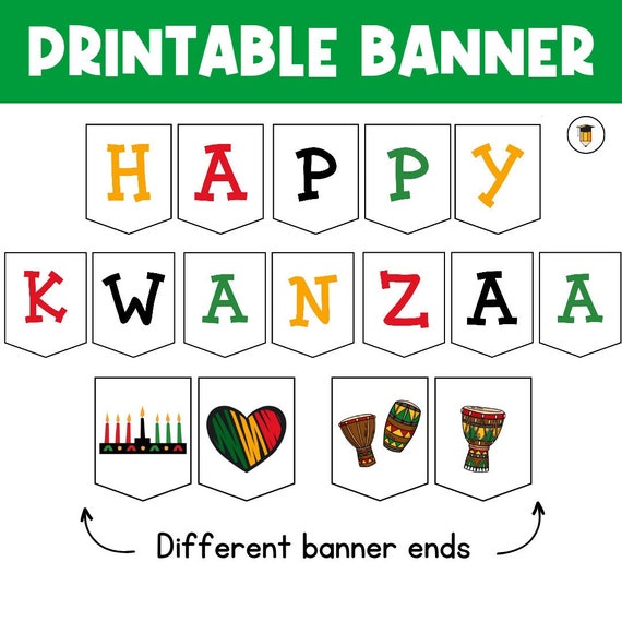 Happy Kwanzaa | Kwanzaa Bulletin Board Display | Black History Decor | African American History | Printable Banner | Kwanzaa Sign