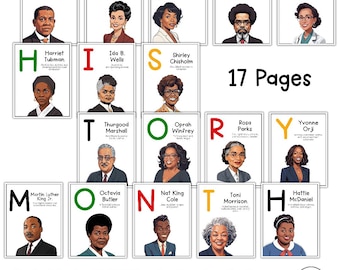 Affiches sur l'histoire des Noirs | Présentoir pour babillard | Décoration histoire des Noirs | histoire afro-américaine | Présentoir d'art imprimable sur l'histoire des Noirs