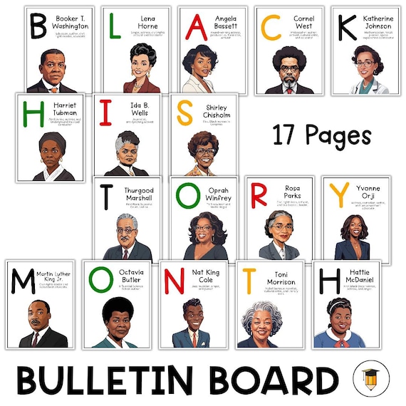 Black History Posters | Bulletin Board Display | Black History Decor | African American History | Printable Black History Art Display