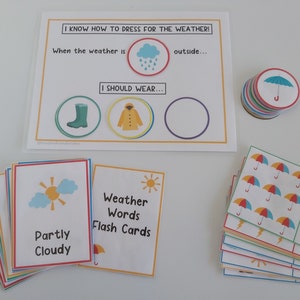 Learn About Weather | Busy Book | Weather Worksheets | Homeschool Curriculum | Montessori | Preschool Busy Book | Weather Flash Cards |