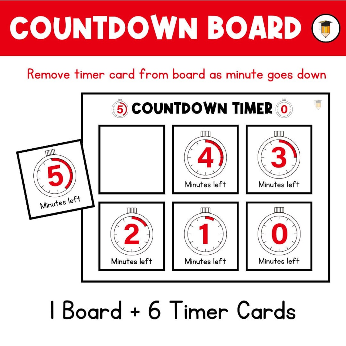 PHYSICAL COPY: Visual Timer Board | Countdown | Behavior Visuals ...