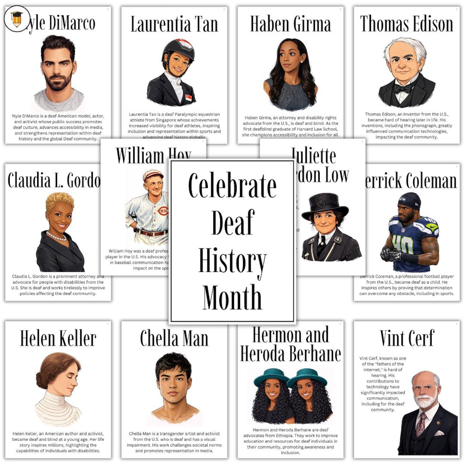 25 Deaf History Month Posters | Printable Bulletin Board Display ...