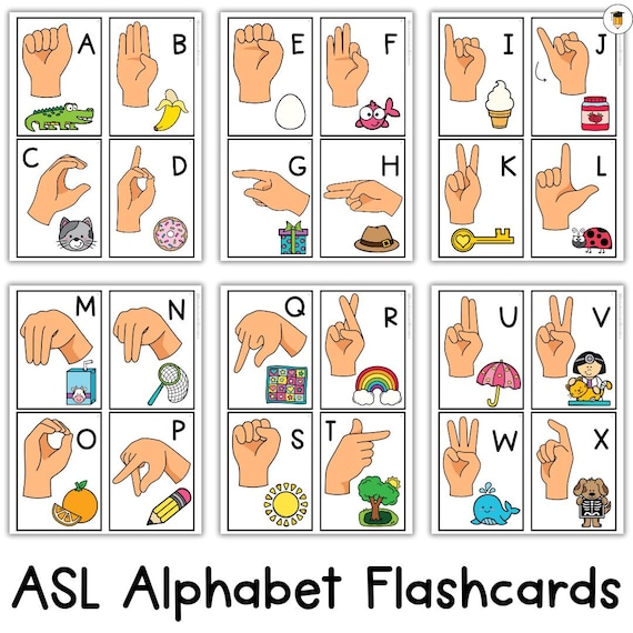 ASL Alphabet Flashcards| Hand Signs | Sign Language Flashcards | Communication | Flash Cards | ASL | Pictures | Autism | Hand Signals | Deaf