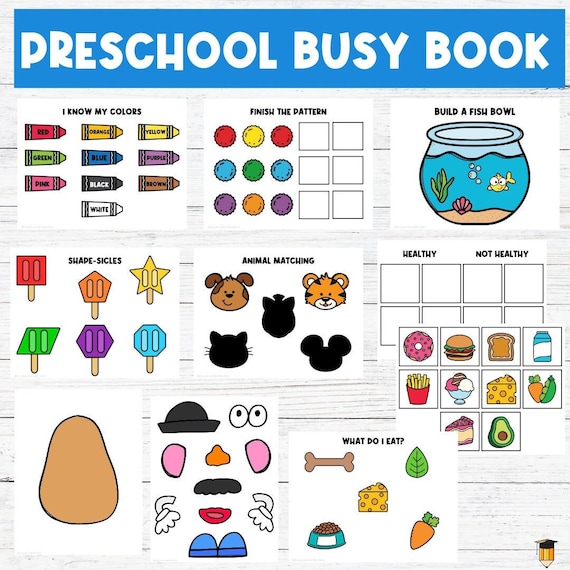 TODDLER BUSY BOOK | Preschool l Activity Binder | Numbers | Colors | Shapes | Animal Matching | File Folder Game | Autism | Homeschool