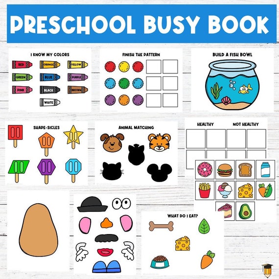 TODDLER BUSY BOOK | Preschool l Activity Binder | Numbers | Colors | Shapes | Animal Matching | File Folder Game | Autism | Homeschool