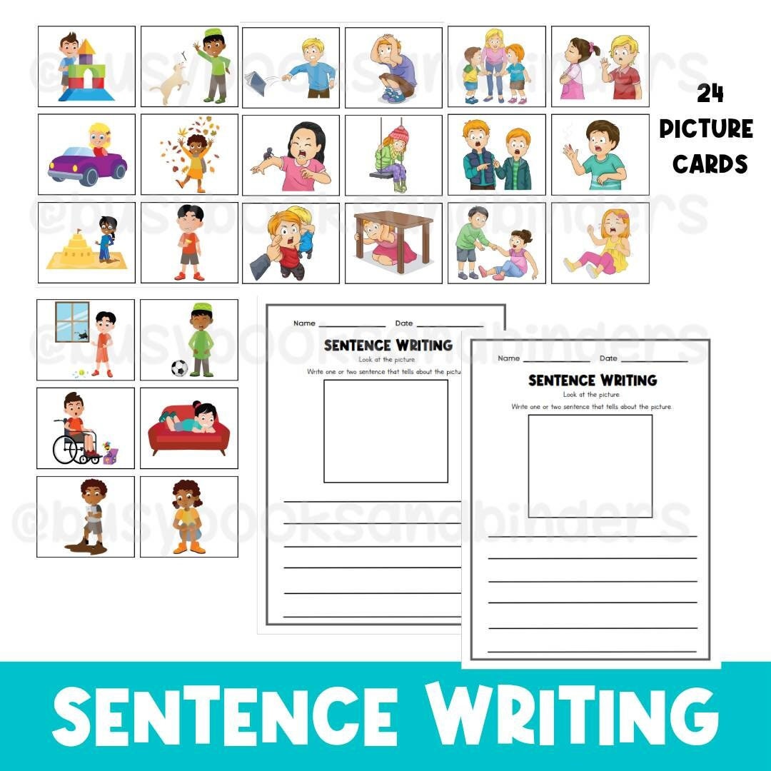 sentence writing making inferences writing worksheets etsy