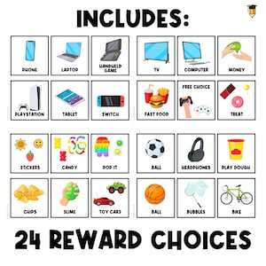 PHYSICAL COPY: Reward Chart | Behavior Chart | Visual Aid | Incentive ...