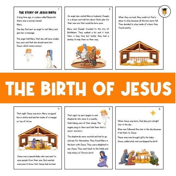The Birth of Jesus | Baby Jesus Activities | Children's Bible Stories | Nativity | Church Printables for Kids | Homeschool | Kids Church
