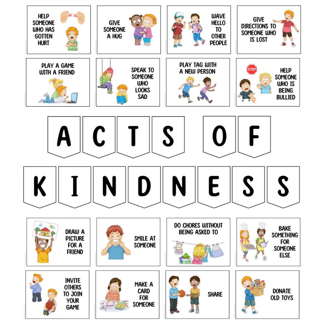 Acts of Kindness | Bulletin Board Display | Social Emotional Learning ...