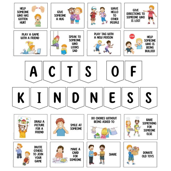 Acts of Kindness | Bulletin Board Display | Social Emotional Learning | Classroom Decor | Printable Banner | School Printables |