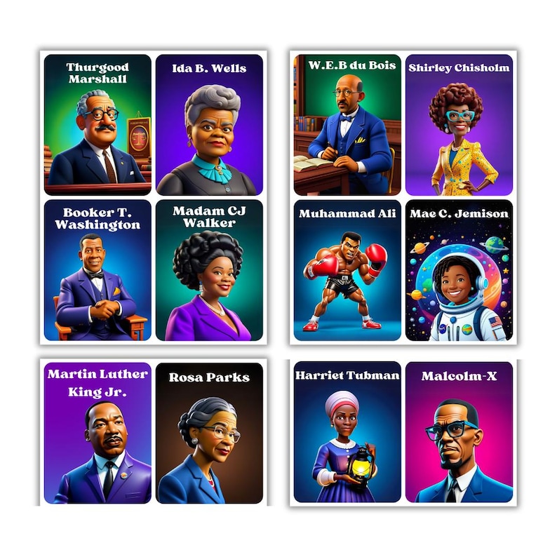 12 Black History Flashcards | Bulletin Board Display | Black History ...