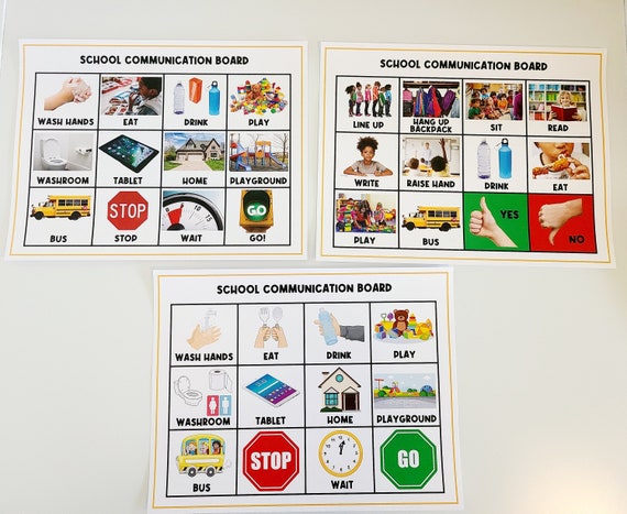 PHYSICAL COPY: Communication Board | Daily Routines | First Then Visual Aid | Visual  | Toddler | Chart | Task Card | Autism | Preschool