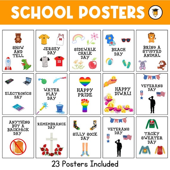 SPECIAL EVENTS | Classroom Poster Signs | Decor | Printable Signs | Kindergarten | Poster | End of Year | Class Signs | Activity Signs