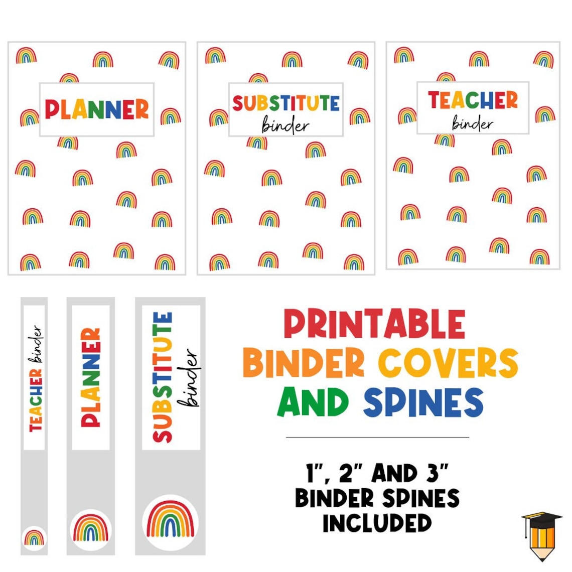 TEACHER BINDER COVER Substitute Binder Teacher Printables - Etsy