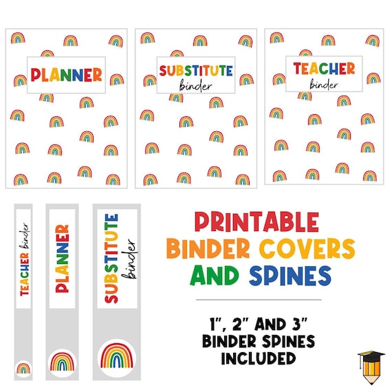 TEACHER BINDER COVER  | Substitute Binder | Teacher Printables | Teacher Organization | Binder Cover | Binder Spine | Teacher Printables