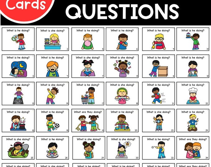 100 WH Question Flash Cards; WH Questions; Speech Therapy Task Cards ...