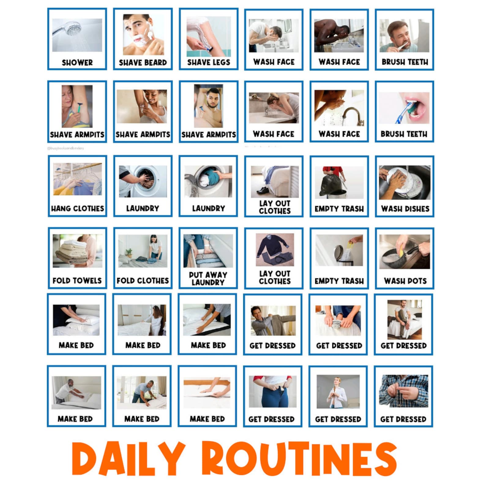 ADULT: REAL PICTURES | First Then Board | Visual Aid | Visual Schedule ...
