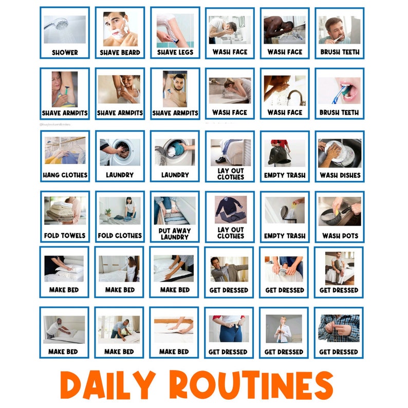 ADULT: REAL PICTURES | First Then Board | Visual Aid | Visual Schedule ...