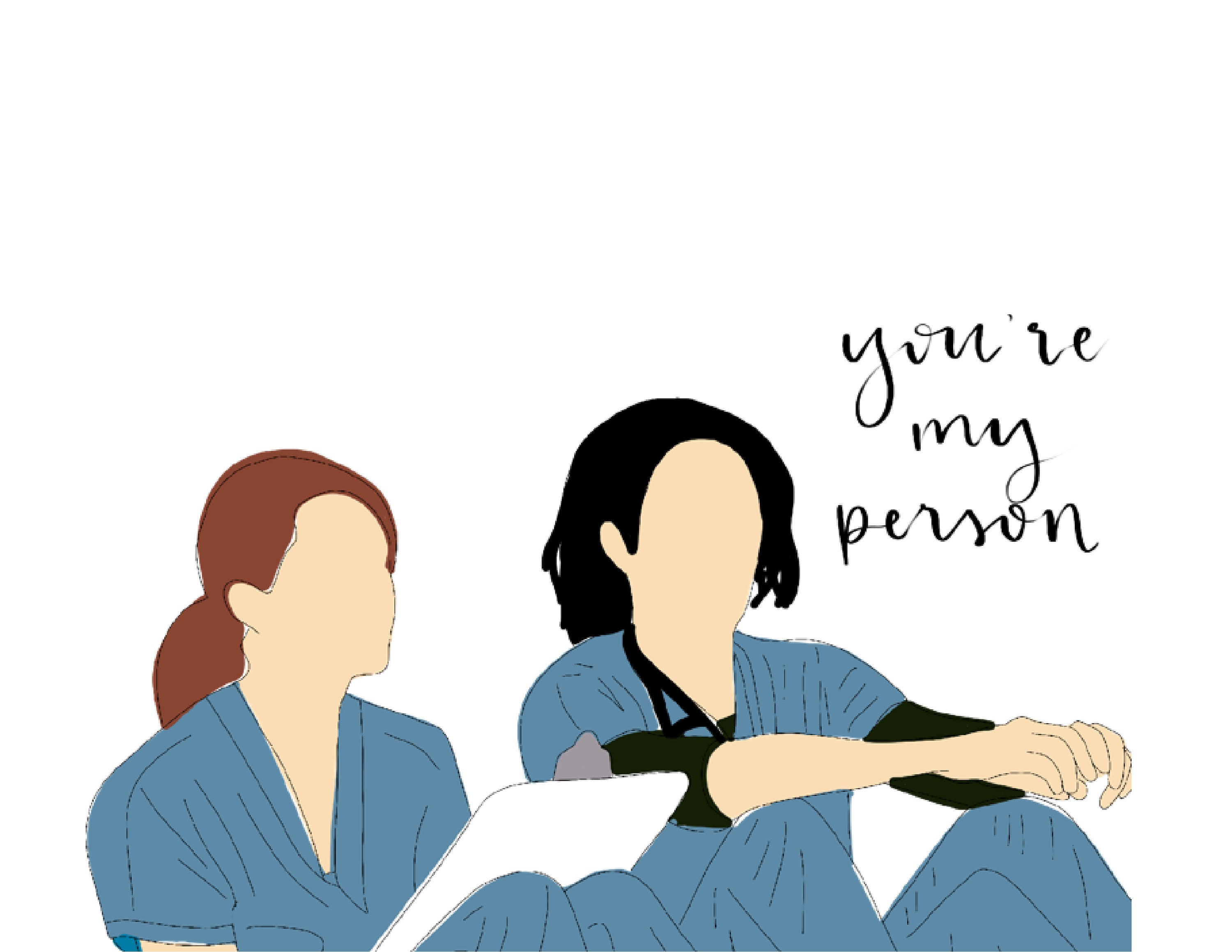 Grey's Anatomy Meredith Yang Dark & Twisty Vinyl Sticker - 6 Inch White Car Decal