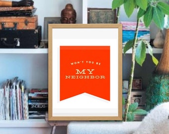 Won't You Be My Neighbor Framed poster Mr. Rogers Framed Print