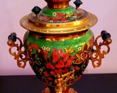 Tula Russian Vintage Hand Painted Khokhloma Samovar Electric Tea Kettle