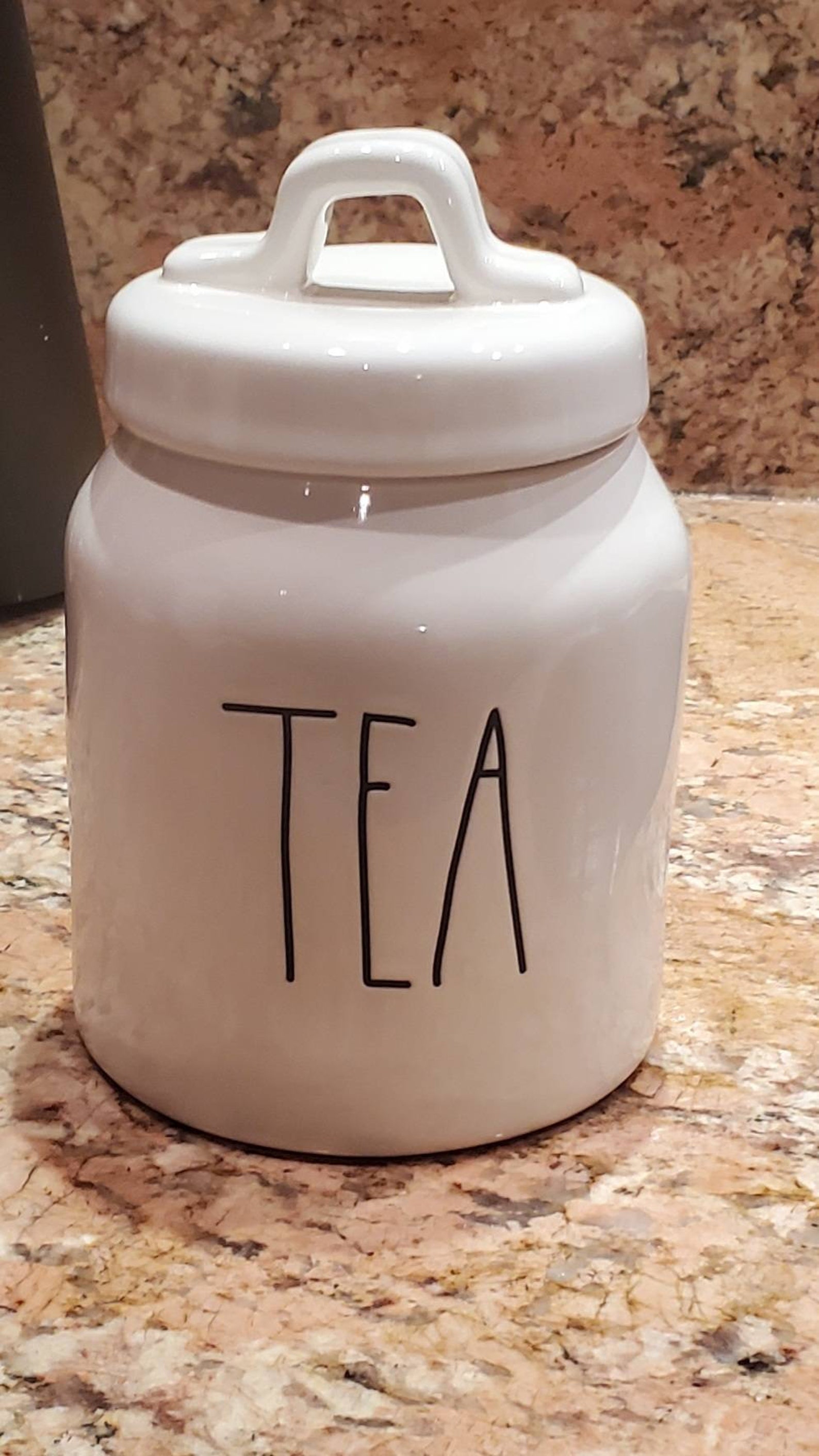 Rae Dunn TEA White Ceramic Canister. Etsy