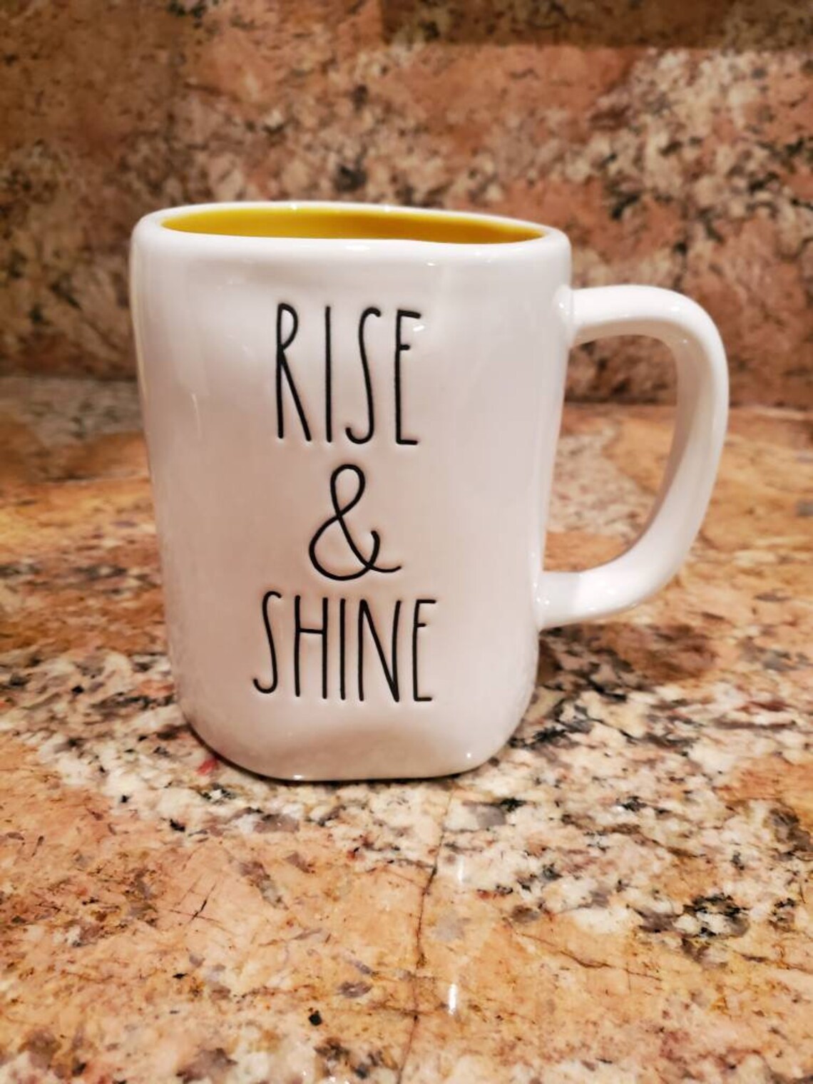 Rae Dunn You Rise and Shine Ceramic Coffee Mug White Etsy