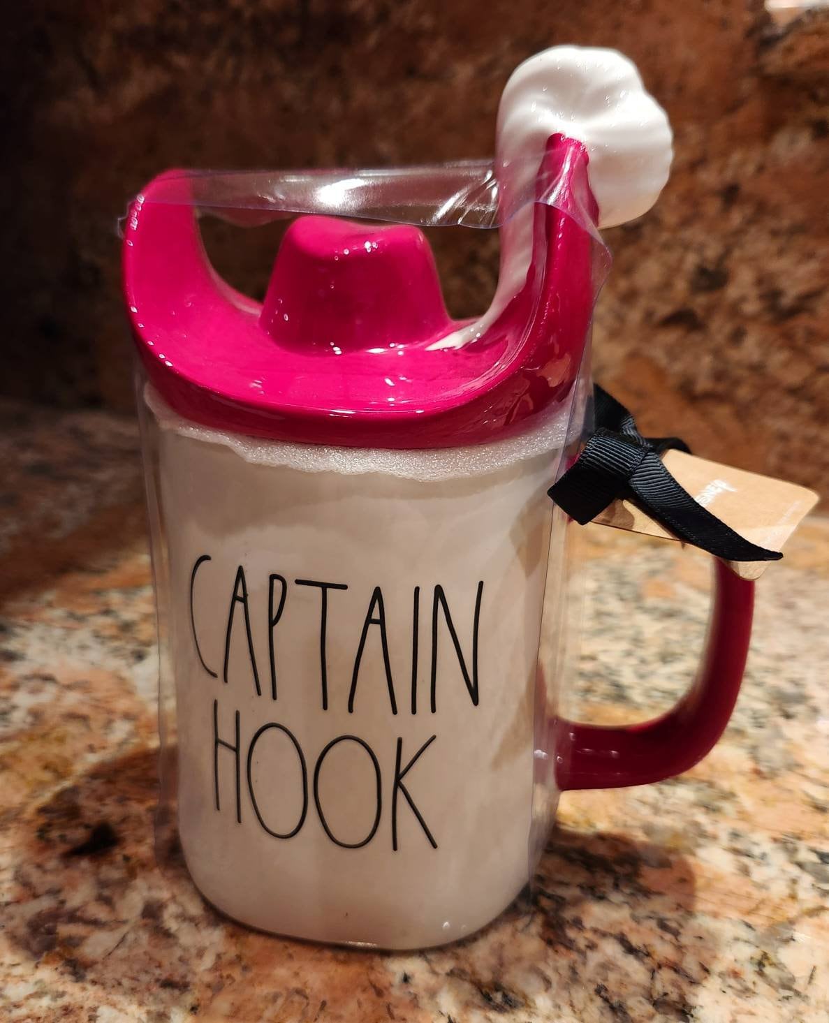 The Disney Collection by Rae Dunn CAPTAIN HOOK Mug with Hat Topper