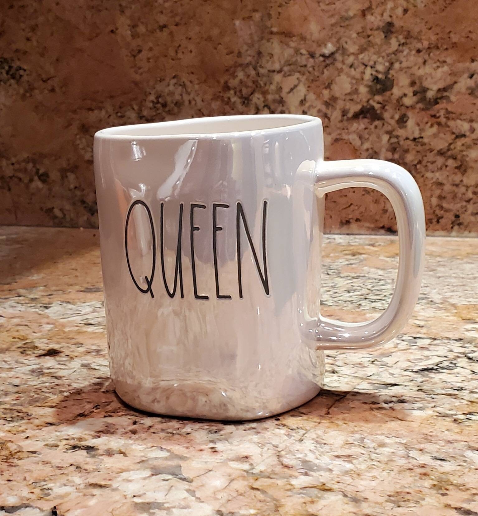 Rae Dunn Iridescent QUEEN Ceramic Coffee Mug Etsy