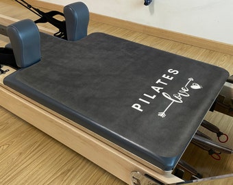 Pilates Reformer Non-Slip Mat- Pilates Love Black (Includes carry case)
