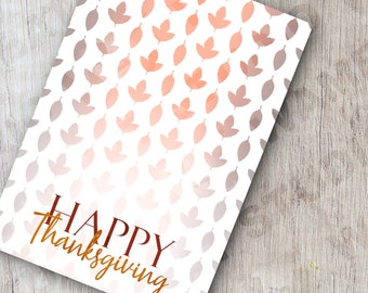Printable Cookie Card - 3.5"x5" - Happy Thanksgiving Card - Simple Autumn Themed Cookie Packaging