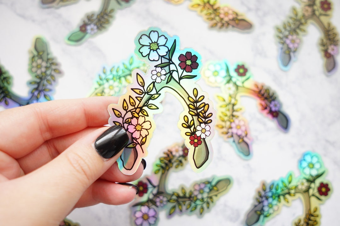 Holographic Wishbone Sticker, Water Bottle Stickers, Waterproof Vinyl ...