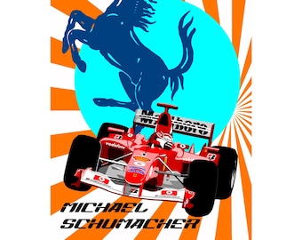 Ferrari F2004 Formula 1 Poster | Michael Schumacher Marlboro Racing Art ...