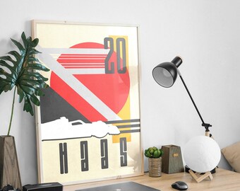 Minimalist F1 poster Haas 20