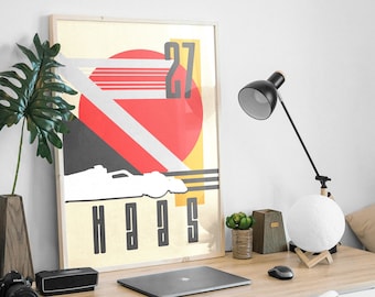 Minimalist F1 poster Haas 27