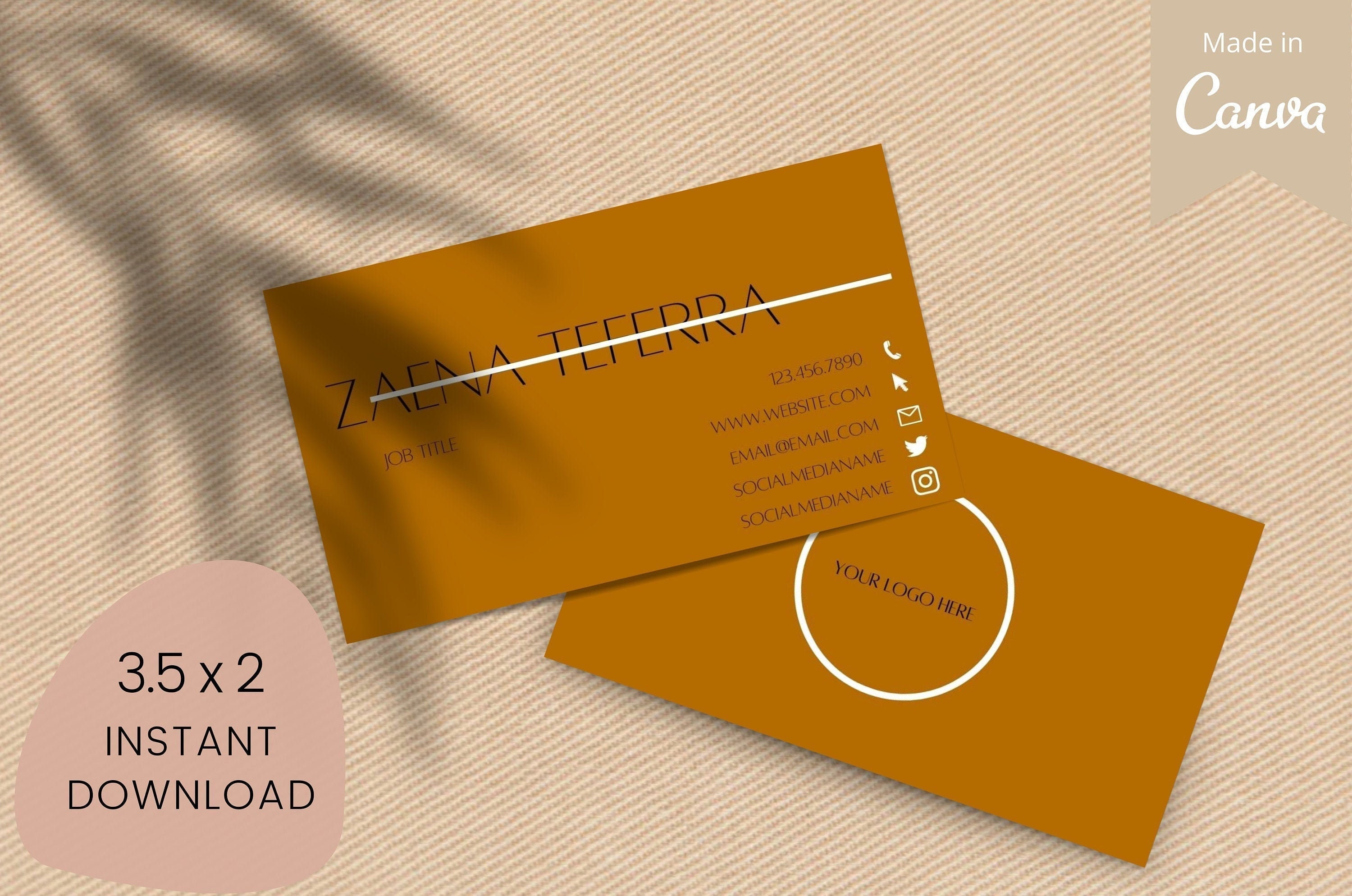 business-card-template-canva-editable-luxury-business-card-etsy-uk