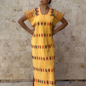 Mexican huipil, Oaxaca huipil , Mexican boho kaftan, Mexican boho kaftan, amuzgo huipil, huipil oaxaqueño, huipil de Oaxaca, hand embroidery