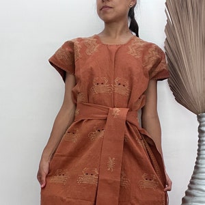 Oaxaca Vestido huipil, huipil de Oaxaca, kaftan boho mexicano, kaftan boho mexicano, huipil amuzgo, huipil oaxaqueño, huipil de Oaxaca