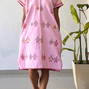 PRE ORDEN, huipil de Oaxaca, kaftan boho mexicano, kaftan boho mexicano, huipil amuzgo, huipil oaxaqueño, huipil de Oaxaca, bordado a mano