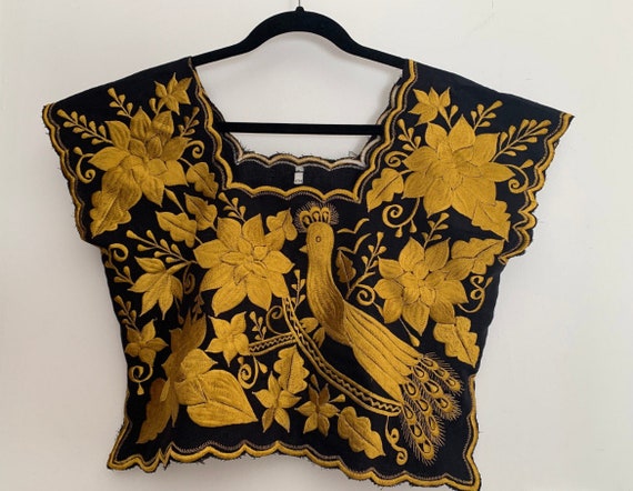 crop top mexicano, huipil maya, bordado maya, crop top colorido, crop top  de verano
