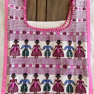 Blusa bordada mexicana, camisa bordada oaxaca, huipil Amuzgos, huipil oaxaca, huipil bordado a mano, top bordado mexicano