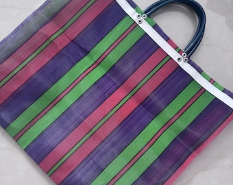 Mexican shopper bag/ reusable and washable bag/ tote bag/ beach bag/ ecofriendly bag/ grocery bag/ mexican bag/ summer bag/mesh shopping bag
