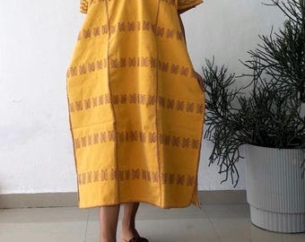 PRE ORDER| Handmade Mexican Huipil Dress (Kaftan / Mexican Tunic) – Oaxaca Textile Art dress