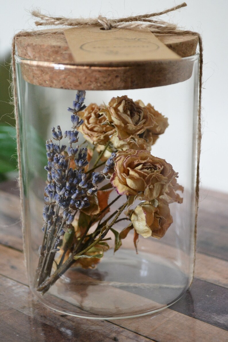 Dried Flower Arrangement in Glass Jars. Handmade With Care. Etsy
