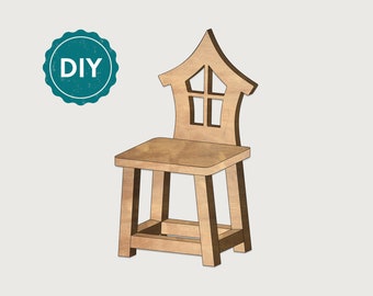 High chair house - Woodworking plans PDF, Kids chair plan, Digital plans, Downloadable diy