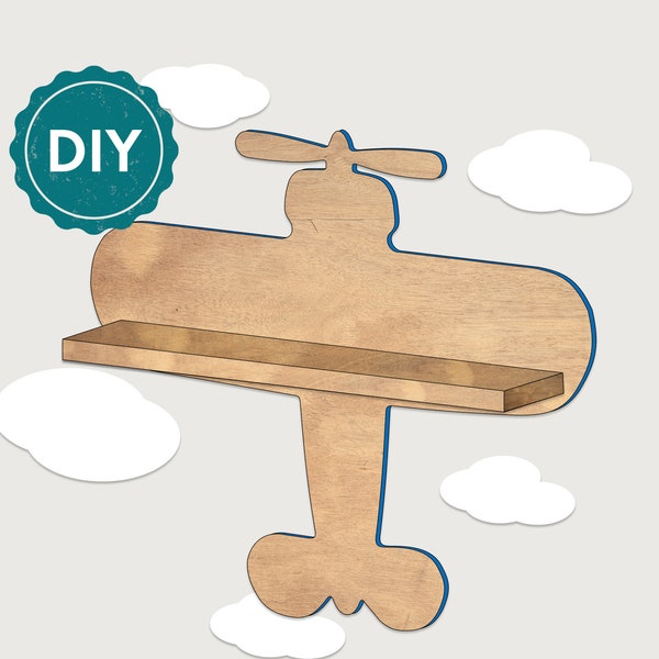 Shelf Airplane - Woodworking plans PDF, Wooden chairs, DIY plans, Book shelf pdf, Digital plans, Downloadable diy