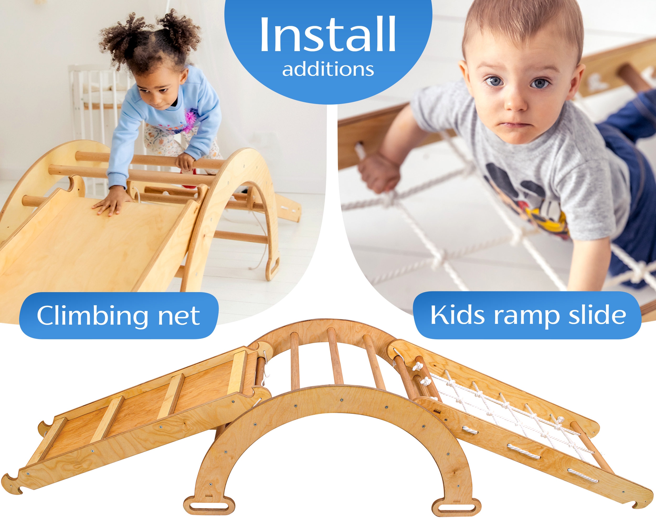 Climbing arch rocker Wooden baby climber Indoor kids Etsy