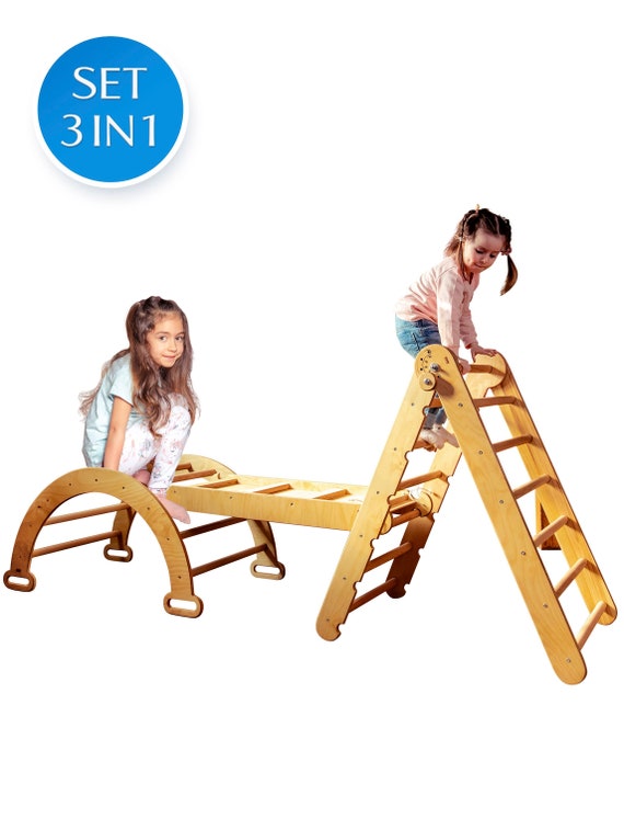 Baby playground set 3in1 Kids triangle climber Arch Etsy